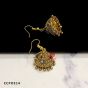 Beautiful Dot crafted Design Cone Shape Gold Antique Finish  Oxidised Jumka Earrings (Pack of 1 Pair)