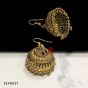 Amazing crafted Embossed Jali Cut  Design Gold Antique Finish Dome Shape Oxidised Jumka Earrings (Pack of 1 Pair)