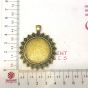 Round Cabochon Vintage Pendent Bezel Design-40