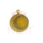 Circle Cabochon Pendent Bezel Vintage Design-7