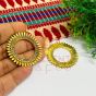 Elephant Metal Antique Finish Gold Color Stud Design 1