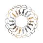 Double Peacock Metal Antique Finish Gold Color Stud Design 2