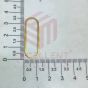 12x35mm Curved Rectangle Brass Frame - Gold | Raw Brass Geometric Jewelry Supplies