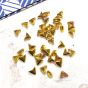 Bright Gold Plastic CCB Beads for Saree Tassels, Jewelry Making and Embroidery (Cone Shape -Pack of 100Pcs)