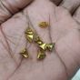 Bright Gold Plastic CCB Beads for Saree Tassels, Jewelry Making and Embroidery (Cone Shape -Pack of 100Pcs)
