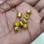 Bright Gold Plastic CCB Beads for Saree Tassels, Jewelry Making and Embroidery (Cylindrical Shape -Pack of 100Pcs)