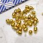 Bright Gold Plastic CCB Beads for Saree Tassels, Jewelry Making and Embroidery (Bell Shape -Pack of 100Pcs)