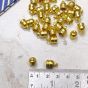 Bright Gold Plastic CCB Beads for Saree Tassels, Jewelry Making and Embroidery (Bell Shape -Pack of 100Pcs)