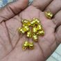 Bright Gold Plastic CCB Beads for Saree Tassels, Jewelry Making and Embroidery (Bell Shape -Pack of 100Pcs)