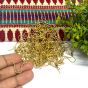 Round Shape Metal Antique Finish Flower Gold Color Stud Design 7