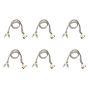 Excellentcrafts 6 Pieces Metal Brass Pearl Silver Necklace Back Rope Dori for Silk Thread, Terracotta & Quilling Jewelry (Pack 6Pcs)
