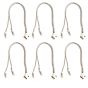 Excellentcrafts 6 Pieces Metal Brass Pearl Silver Necklace Back Rope Dori for Silk Thread, Terracotta & Quilling Jewelry (Pack 6Pcs)