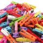 3.5 cm Multi Color Wooden Clip Pack of 150 Piece For making beautiful crafts