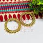 Peacock Shape Metal Antique Finish Gold Color Stud Design 5-Big