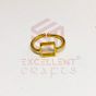  Adjustable Gold Color Square Brass Open Back Head finger ring  For Jewellery Making /Resin Art - Pack of 1 PC