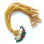 Excellentcrafts 6 Pieces Metal Brass Pearl Necklace Back Rope Dori for Silk Thread, Terracotta & Quilling Jewelry (Pack 6Pcs)