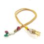 Excellentcrafts 6 Pieces Metal Brass Pearl Necklace Back Rope Dori for Silk Thread, Terracotta & Quilling Jewelry (Pack 6Pcs)