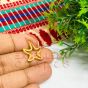 11mm Dia Round Shape Gold Antique Finish Metal Head Cap Flower Design 3