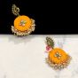 Sunset Yellow Color Round Shape Morini Earrings