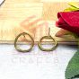 Peacock Shape Metal Antique Finish Gold Color Stud Design 5-Big