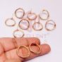 Round Shape Metal Antique Finish Rose Flower Gold Color Stud Design 1