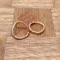 Round Shape Metal Antique Finish Rose Flower Gold Color Stud Design 1