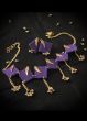 Lotus Flower Metal Antique Finish Gold Color Stud Design 1