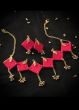 Heart Shape Metal Antique Finish Double Peacock Gold Color Stud Design 1 