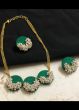 Double Peacock Metal Antique Finish Gold Color Stud Design 3