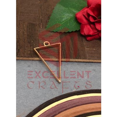 37mm x 20mm Open Back Bezel Triangle Shape - Rose Gold