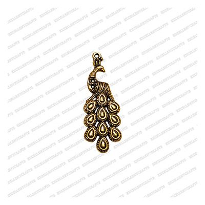 ECMANTPEN2-Peacock-Shape-Metal-Antique-Finish-Gold-Color-Pendant-Design-1 | Peacock Antique Pendant