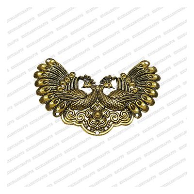 ECMANTPEN3-Double-Peacock-Shape-Metal-Antique-Finish-Gold-Color-Pendant-Design-1